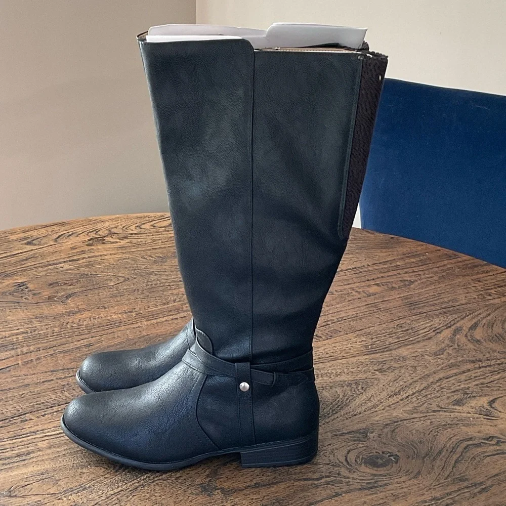 Life Stride Elegant Black Over the Knee Boots